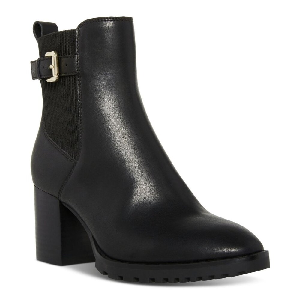 🍁Aqua College Tristan Waterproof Black Ankle Boots with Buckle Detail